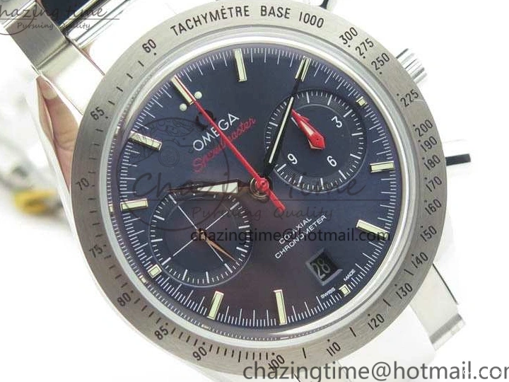 0506 Speedmaster ’57 Co-Axial OMF 1:1 Best Edition Blue Dial White Markers On SS Bracelet A Sustainable 8145